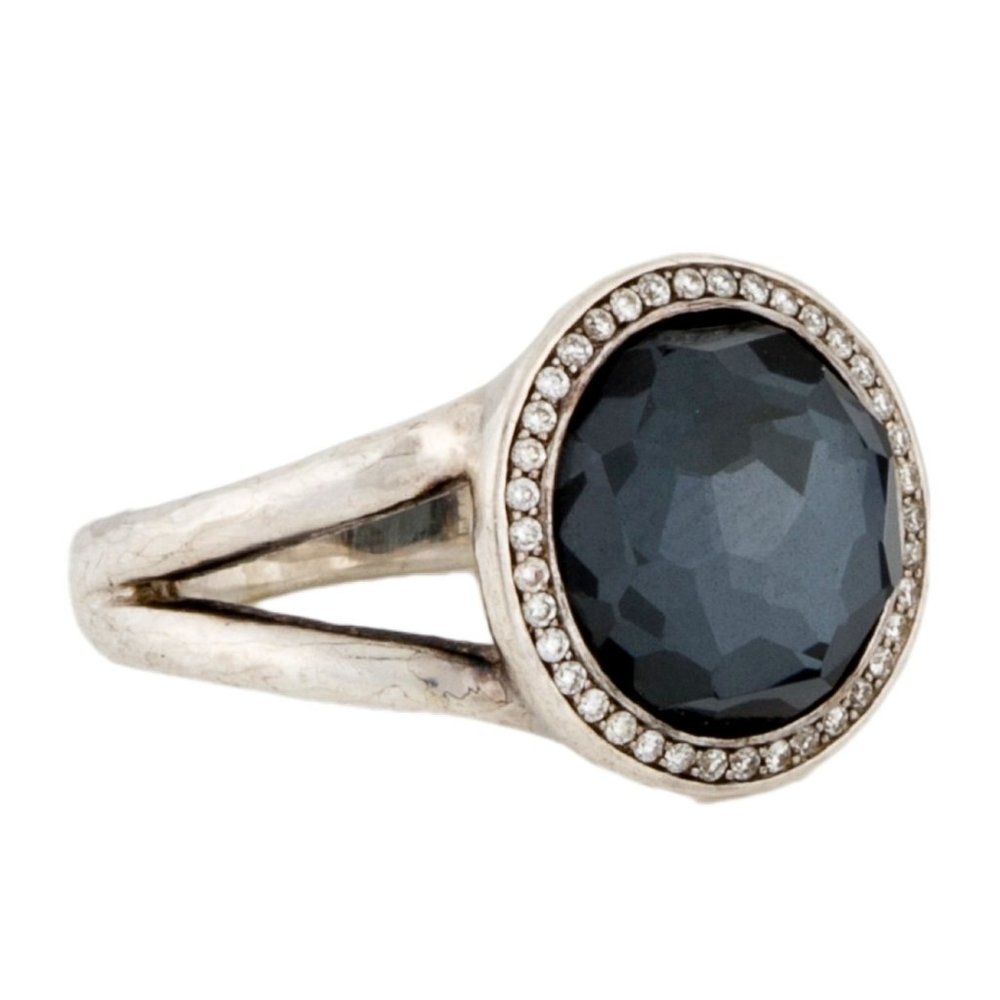 IPPOLITA STERLING SILVER QUARTZ & DIAMOND MINI LOLLIPOP COLLECTION RING